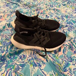 Adidas Black and White Athletic Sneakers ultra boosts